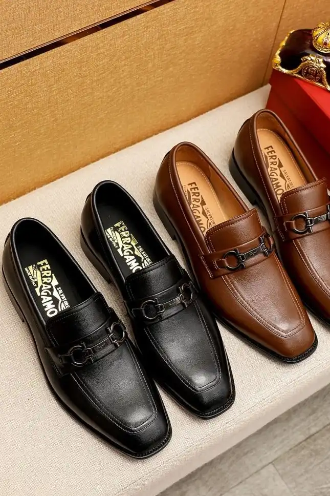 hype Ferragamo Leather Shoes