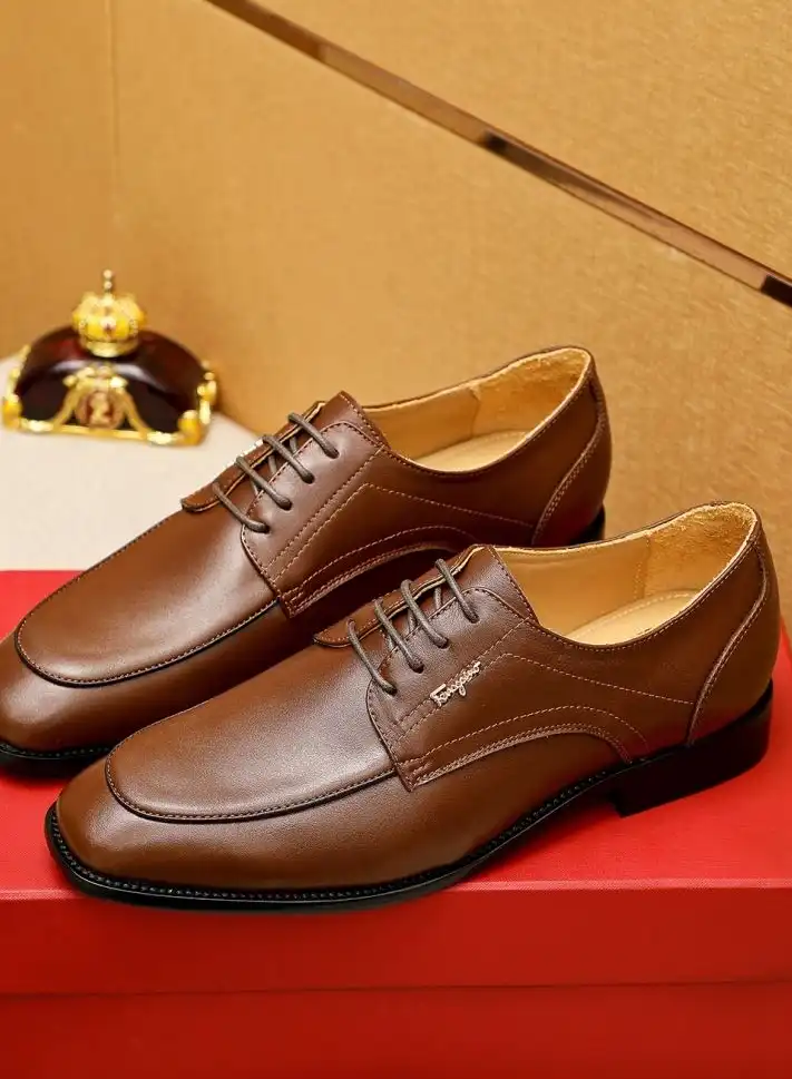 hype Ferragamo Leather Shoes