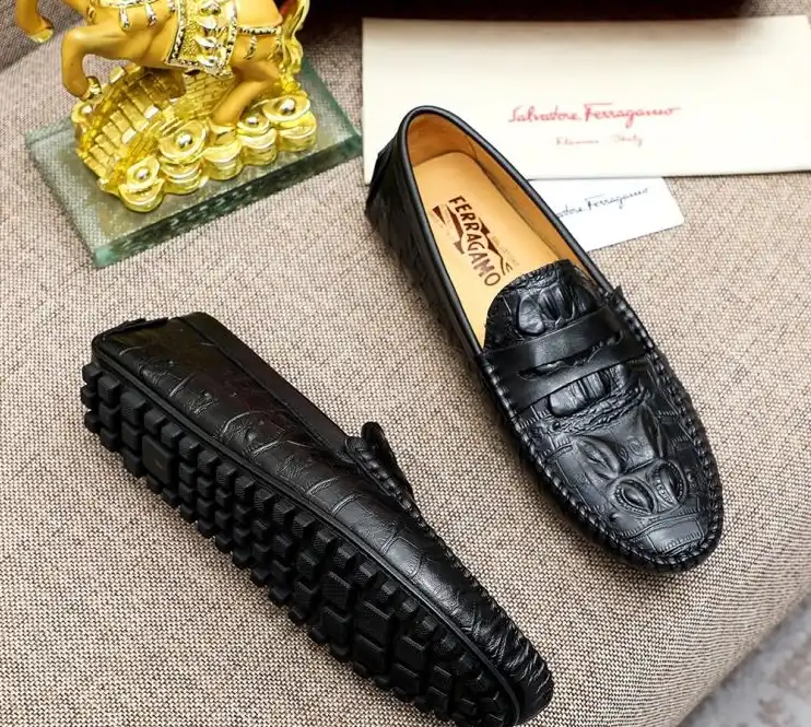 hype Ferragamo Leather Shoes