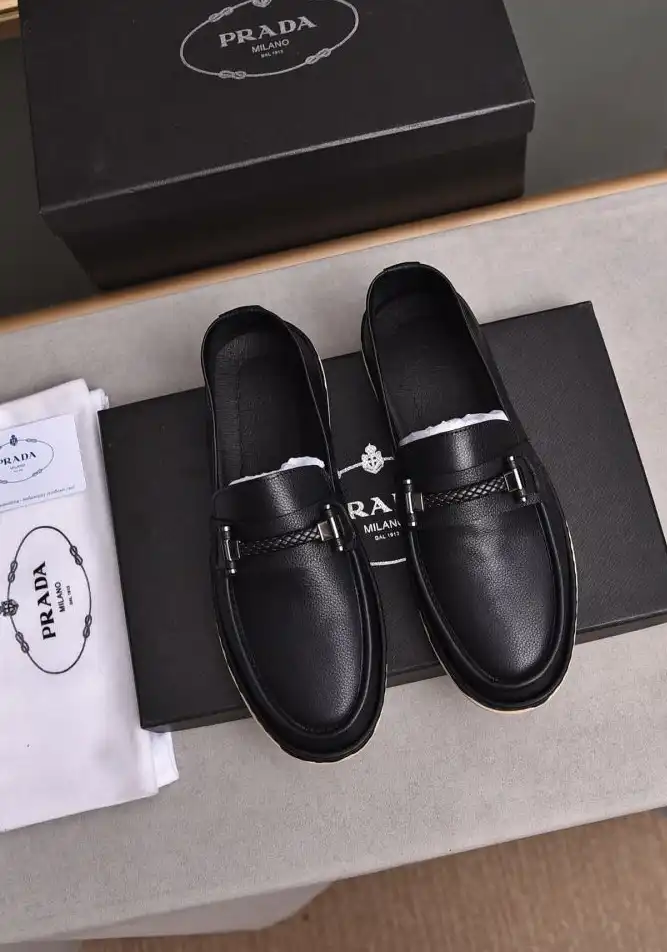 hype Prada Leather Shoes