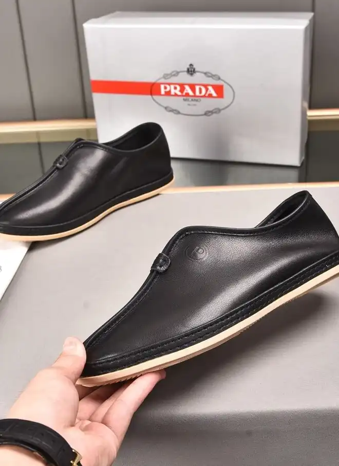 hype Prada Leather Shoes