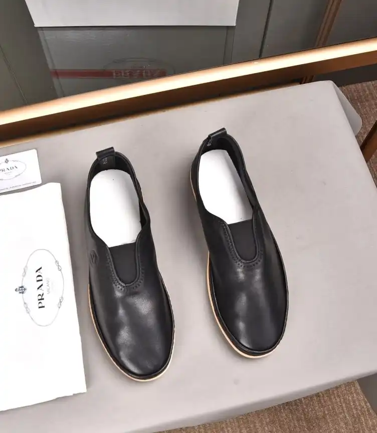 hype Prada Leather Shoes