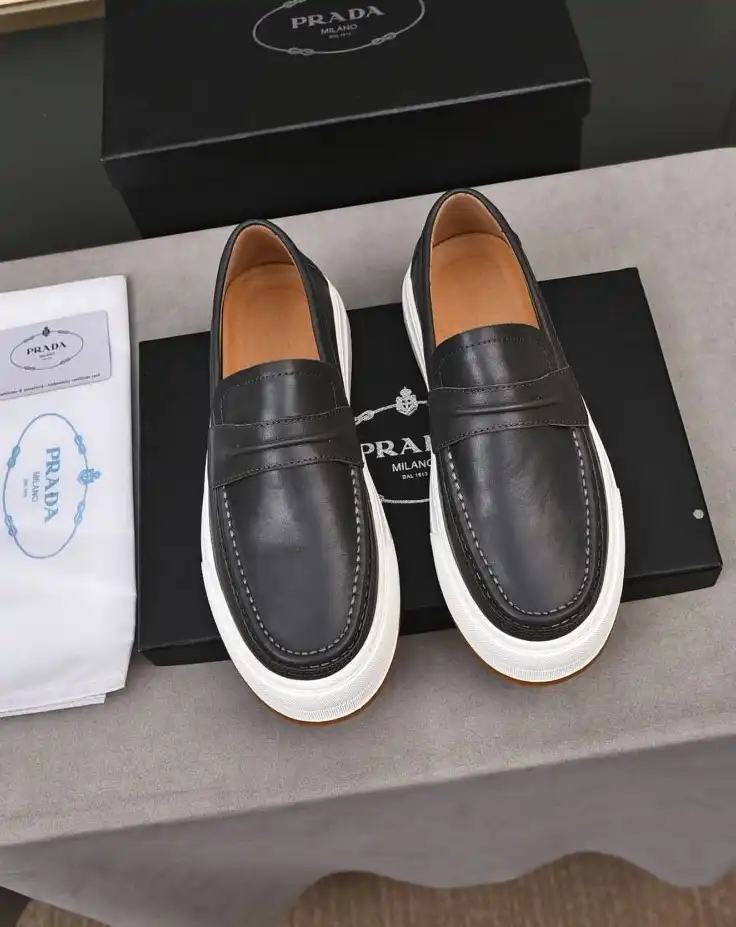 hype Prada Leather Shoes