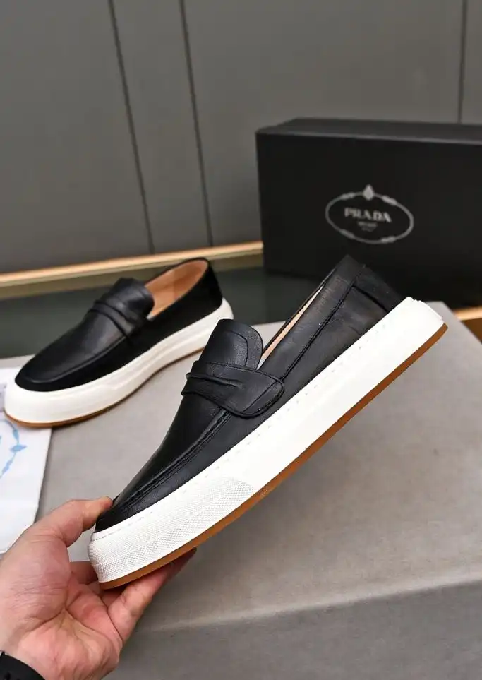 hype Prada Leather Shoes