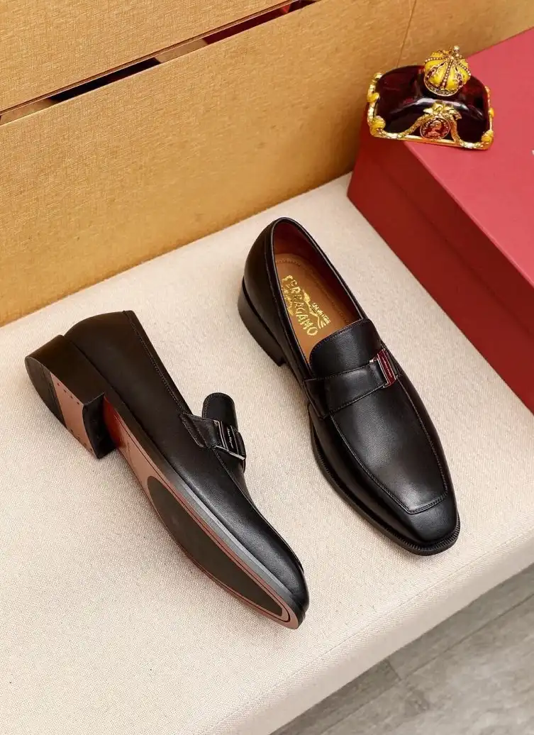 hype Ferragamo Leather Shoes