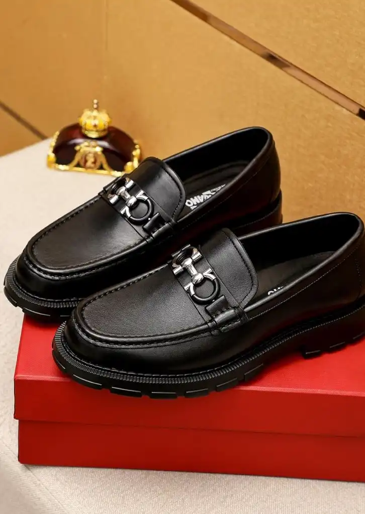 hype Ferragamo Leather Shoes