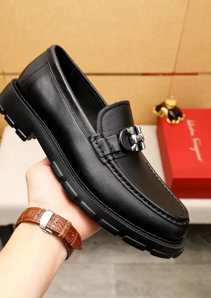 hype Ferragamo Leather Shoes