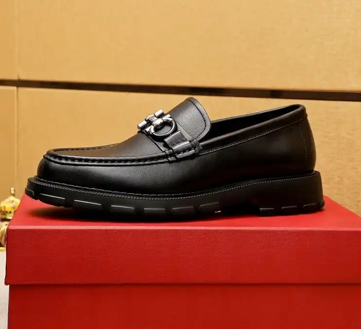 hype Ferragamo Leather Shoes