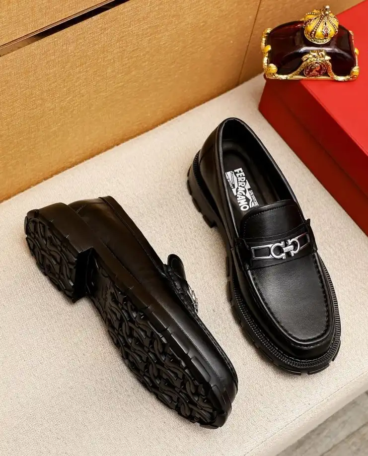 hype Ferragamo Leather Shoes