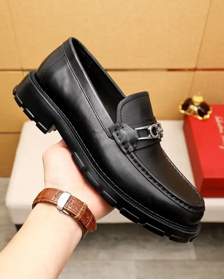 hype Ferragamo Leather Shoes