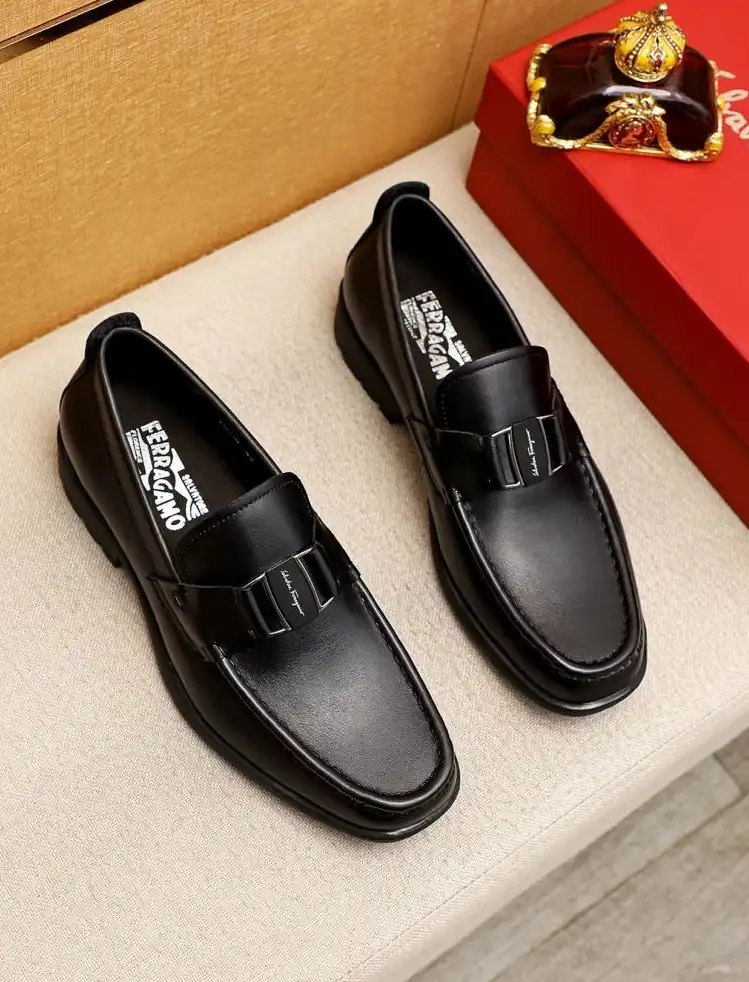 hype Ferragamo Leather Shoes