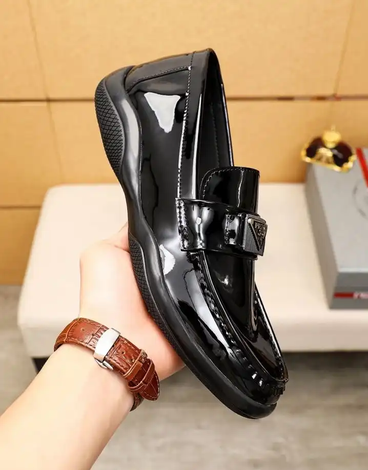 hype Prada Leather Shoes