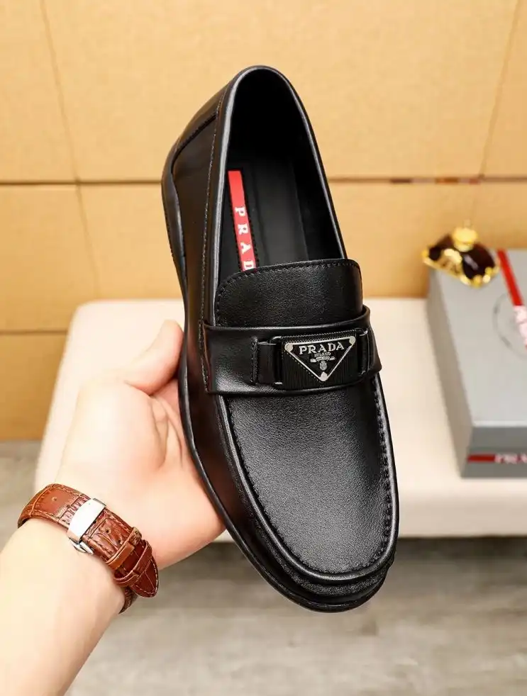 hype Prada Leather Shoes