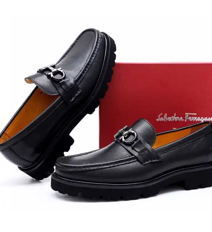 hype Ferragamo Leather Shoes