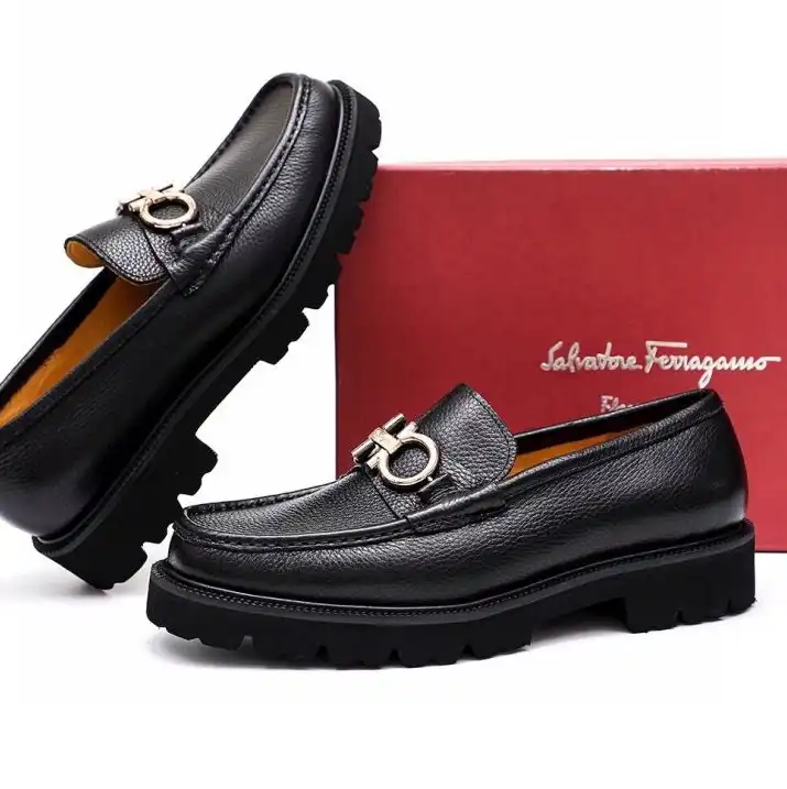 hype Ferragamo Leather Shoes