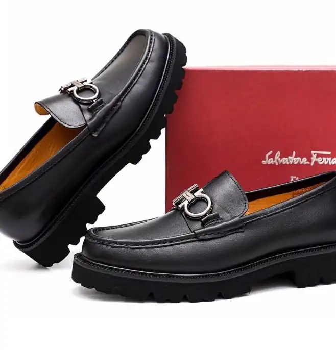 hype Ferragamo Leather Shoes