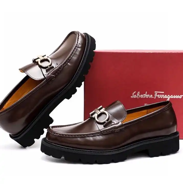 hype Ferragamo Leather Shoes