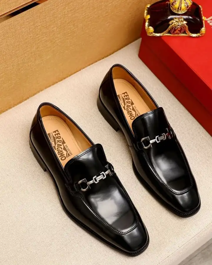 hype Ferragamo Leather Shoes