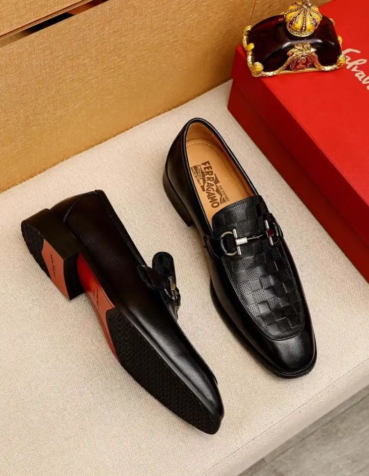 hype Ferragamo Leather Shoes