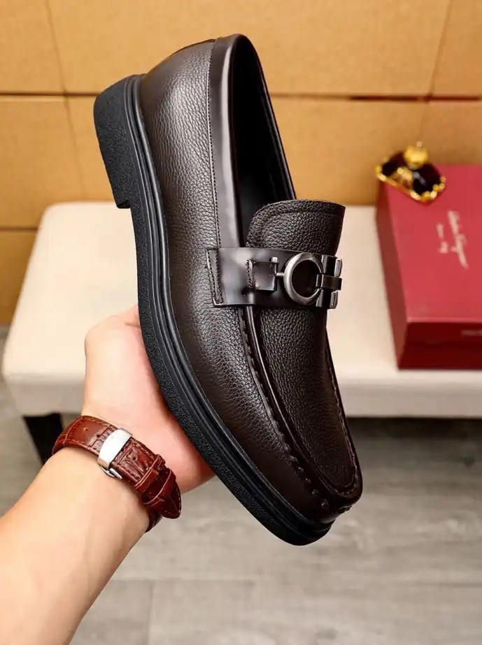 hype Ferragamo Leather Shoes