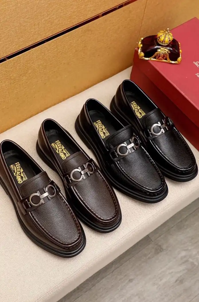 hype Ferragamo Leather Shoes