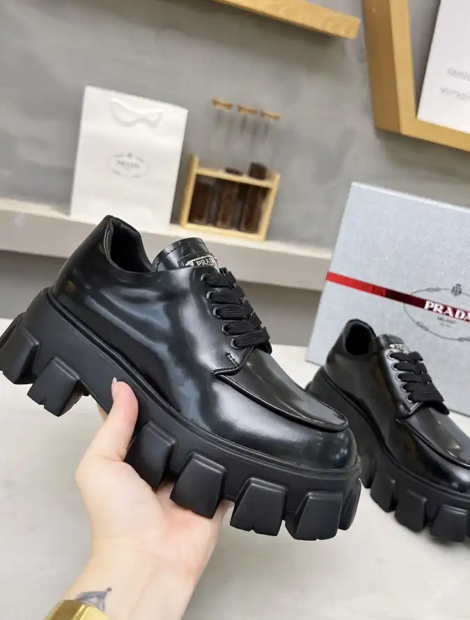 hype Prada Leather Shoes