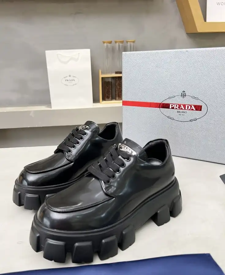 hype Prada Leather Shoes