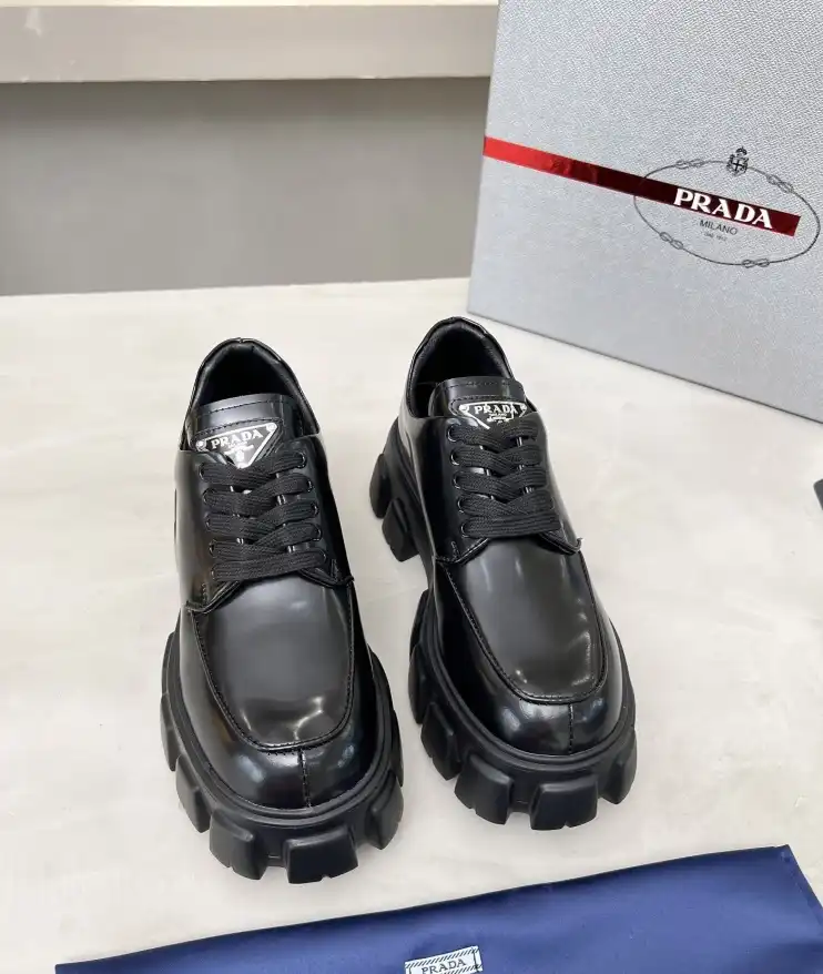 hype Prada Leather Shoes