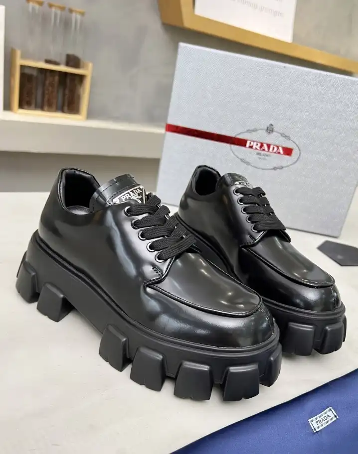 hype Prada Leather Shoes