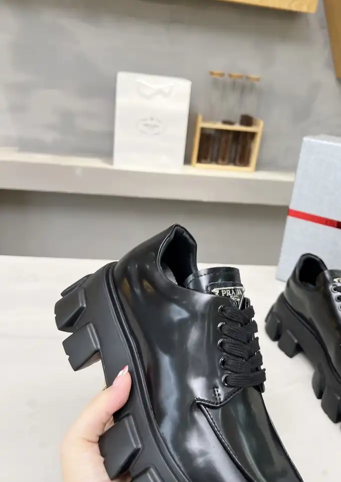 hype Prada Leather Shoes