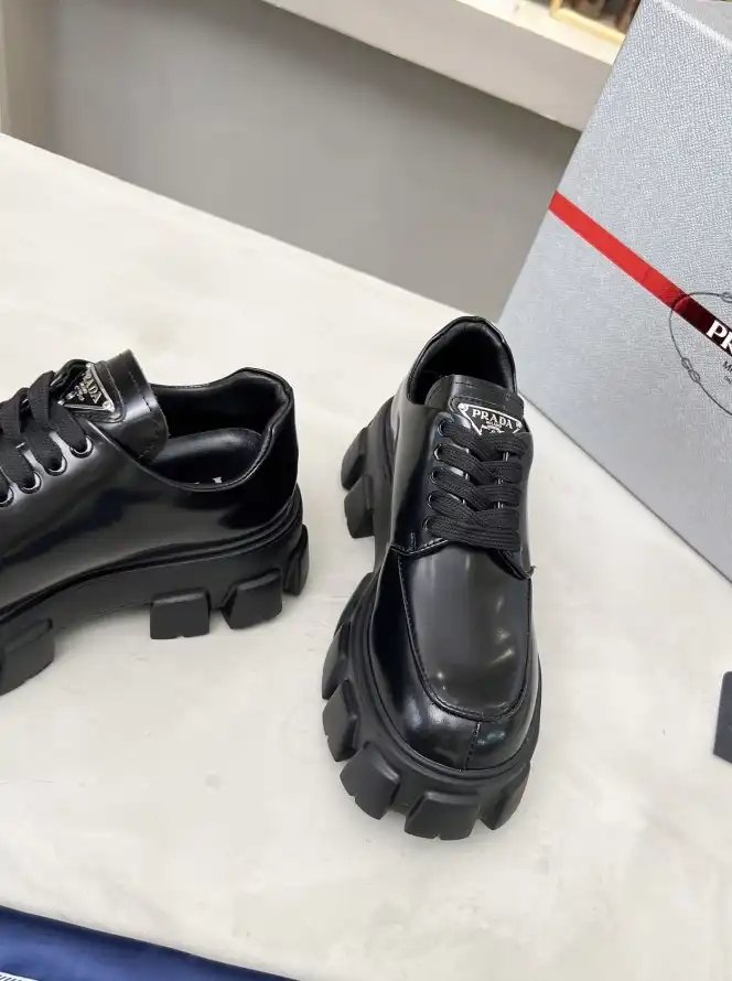 hype Prada Leather Shoes