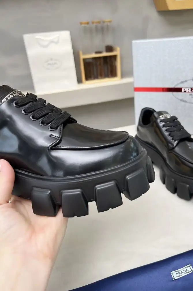 hype Prada Leather Shoes