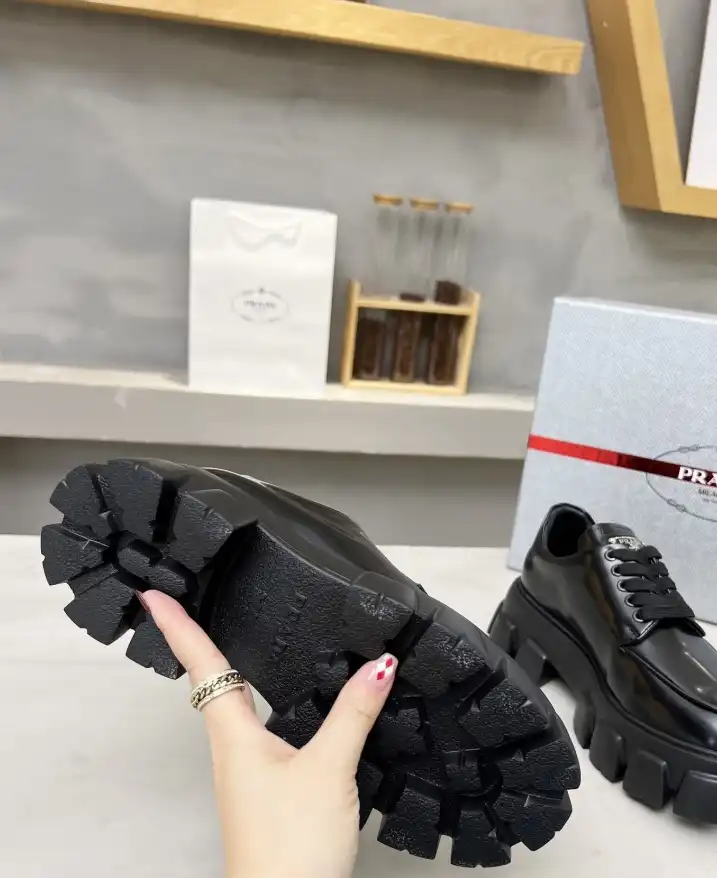 hype Prada Leather Shoes