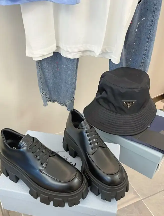 hype Prada Leather Shoes