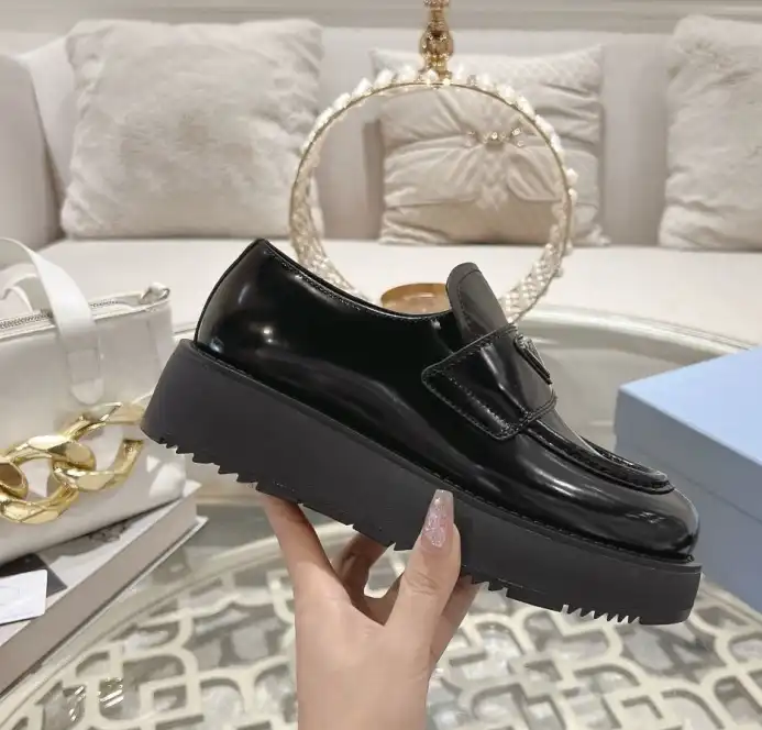 hype Prada Leather Shoes