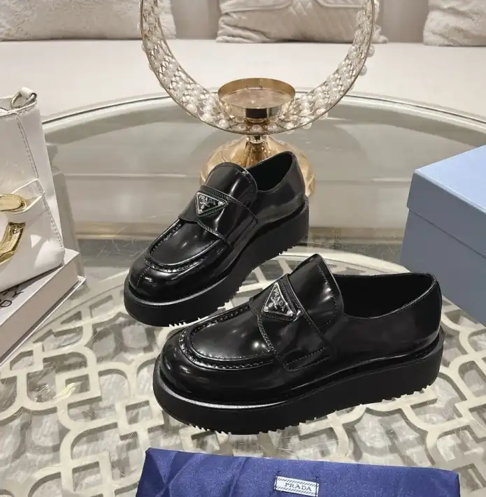 hype Prada Leather Shoes