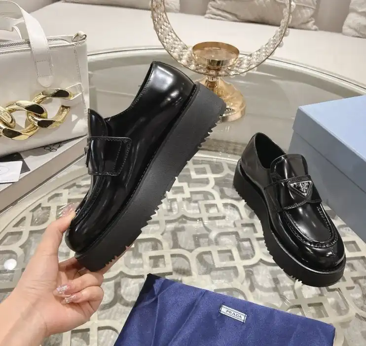 hype Prada Leather Shoes