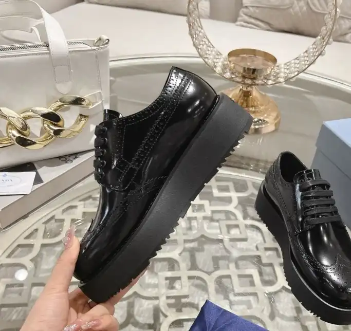 hype Prada Leather Shoes