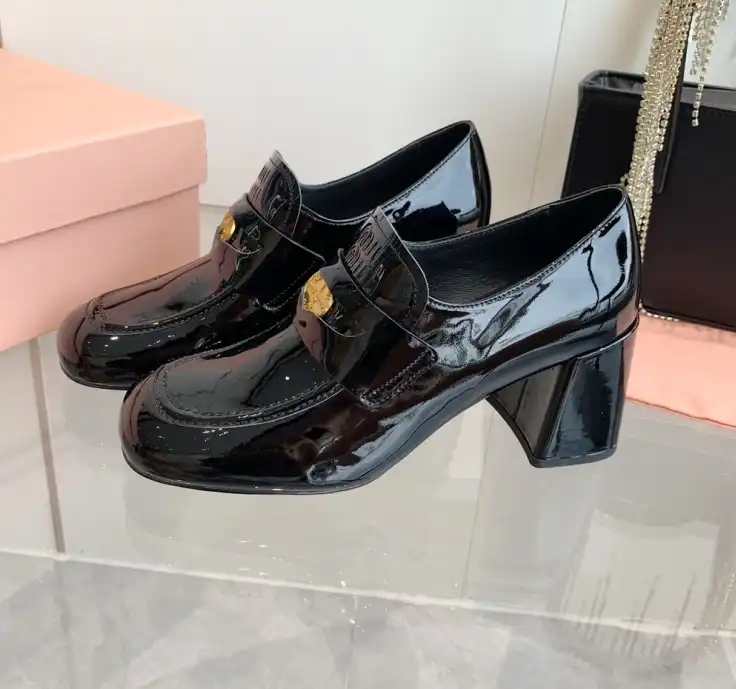 hype Miu Miu Leather Shoes