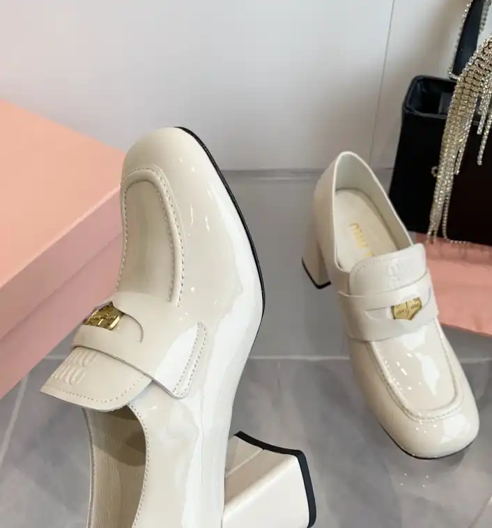 hype Miu Miu Leather Shoes