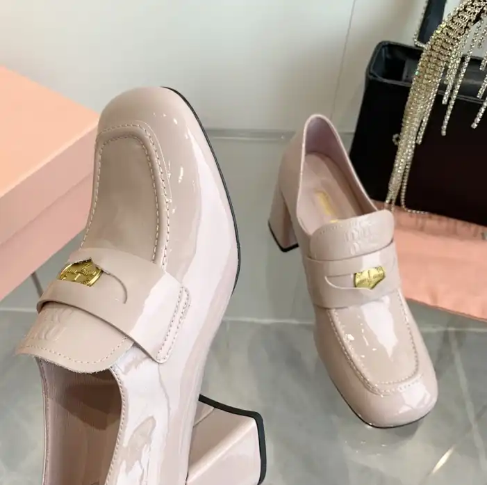 hype Miu Miu Leather Shoes