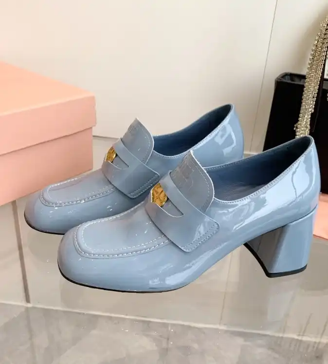 hype Miu Miu Leather Shoes