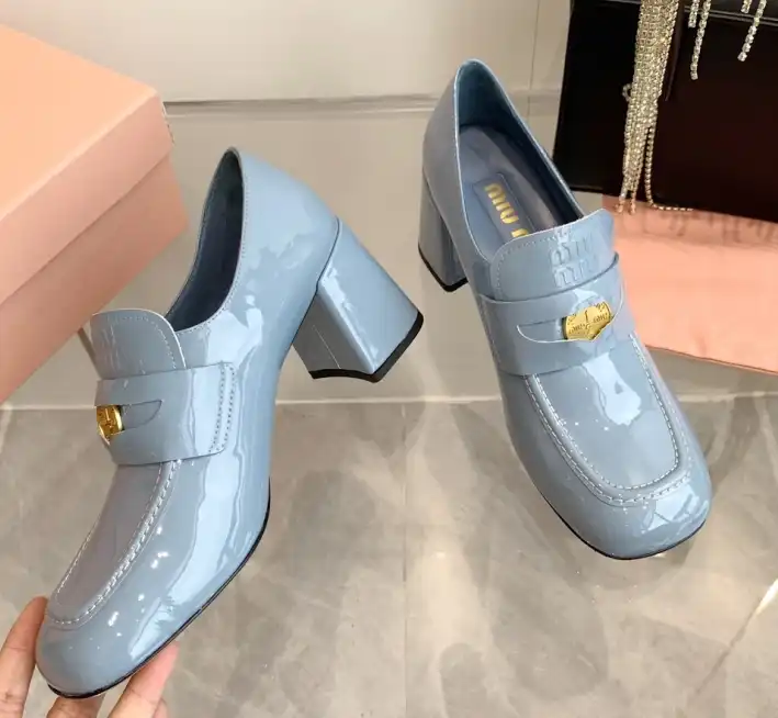 hype Miu Miu Leather Shoes