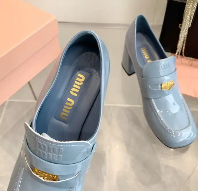 hype Miu Miu Leather Shoes