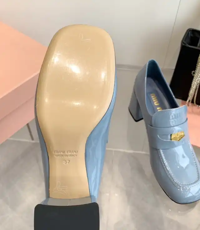 hype Miu Miu Leather Shoes