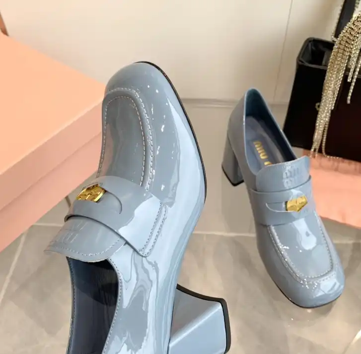 hype Miu Miu Leather Shoes