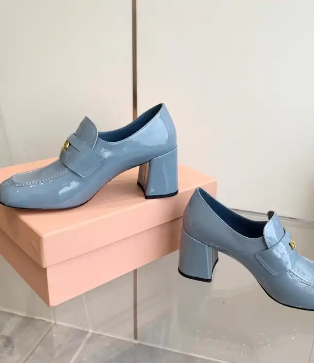 hype Miu Miu Leather Shoes