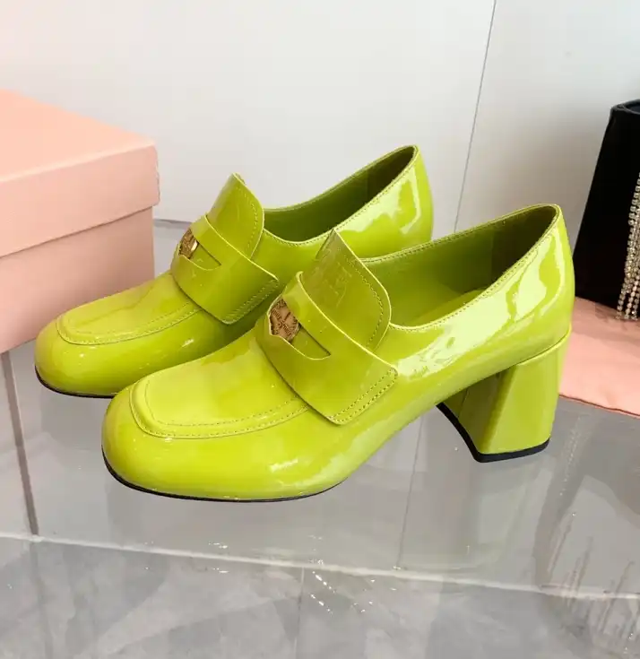 hype Miu Miu Leather Shoes