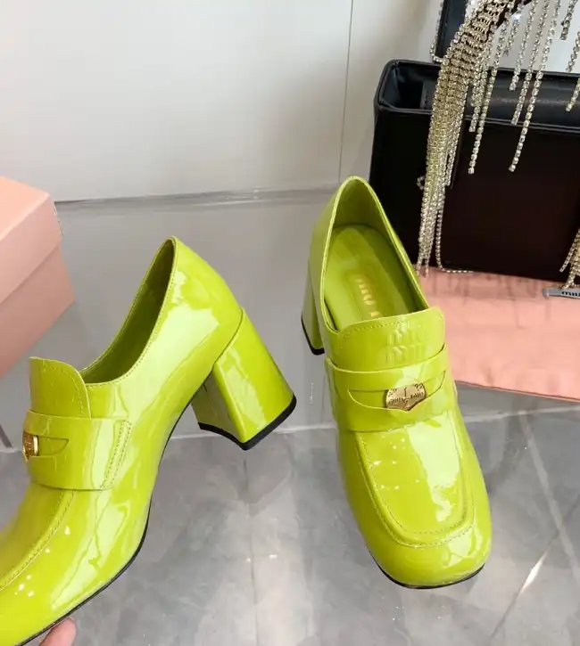 hype Miu Miu Leather Shoes