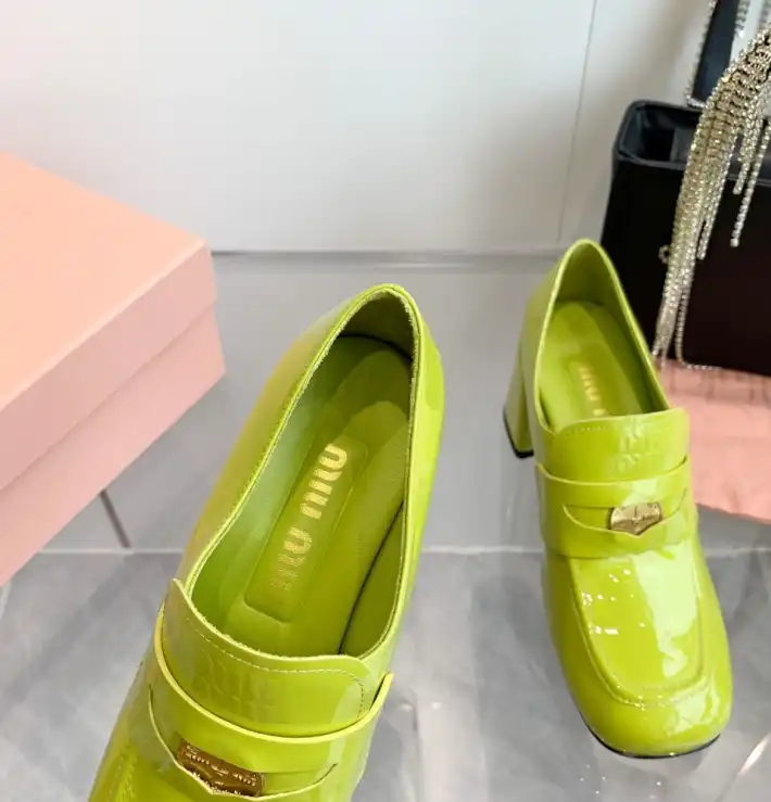 hype Miu Miu Leather Shoes